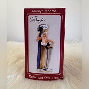 Carlton Cards Marilyn Monroe Ornament - Gold, Blue, Black, White Showgirl